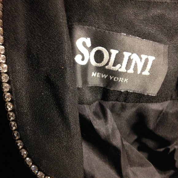 Black Solini Rhinestone-Trimmed Black Jacket - Picture 4 of 9
